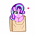 Size: 3402x3402 | Tagged: safe, alternate version, artist:cxynbl, starlight glimmer, pony, unicorn, g4, bag, cute, female, glimmerbetes, high res, mare, pony in a bag, solo