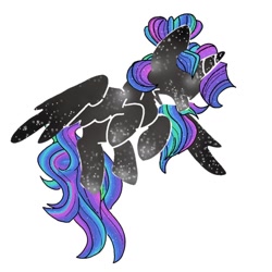 Size: 1080x1080 | Tagged: safe, artist:t.w.magicsparkel.9, oc, oc only, alicorn, pony, alicorn oc, female, flying, horn, mare, simple background, solo, white background, wings