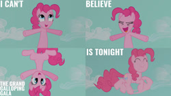 Size: 1280x720 | Tagged: safe, edit, edited screencap, editor:quoterific, screencap, pinkie pie, earth pony, pony, g4, season 1, the best night ever, ^^, cloud, cute, diapinkes, eyes closed, female, in which pinkie pie forgets how to gravity, jumping, looking up, mare, open mouth, pinkie being pinkie, pinkie physics, sky, smiling, solo