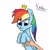 Size: 1080x1080 | Tagged: safe, artist:haekal20, rainbow dash, human, pegasus, pony, g4, cute, holding a pony