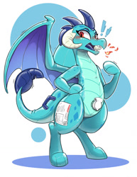 Size: 989x1280 | Tagged: safe, artist:helixjack, princess ember, dragon, derpibooru, g4, fire, inflatable, inflatable toy, meta, pool toy, simple background