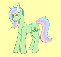 Size: 1700x1600 | Tagged: safe, artist:cancottondy, oc, oc:overgrown ivy, earth pony, pony, magical lesbian spawn, offspring, parent:fluttershy, parent:rainbow dash, parents:flutterdash