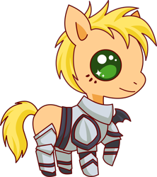Size: 4500x5058 | Tagged: safe, artist:jemini, oc, oc only, oc:rollypony, earth pony, pony, .svg available, absurd resolution, adventure quest, armor, bat wings, flash game, ponified, pony vs pony, raised hoof, rolith, solo, svg, vector, wings