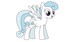 Size: 2289x1297 | Tagged: safe, artist:mrdaisy56, cotton cloudy, pegasus, pony, g4, background pony, cloud, cottonbetes, cute, cutie mark, female, mare, older, older cotton cloudy, open mouth, simple background, smiling, solo, transparent background