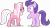 Size: 8923x4790 | Tagged: safe, artist:starcollider, clear skies, clear sky, pegasus, pony, unicorn, g4, absurd resolution, duo, faic, female, lidded eyes, mare, missing accessory, name pun, namesake, pun, raised hoof, rare mare, show accurate, shrunken pupils, simple background, transparent background, vector, visual pun