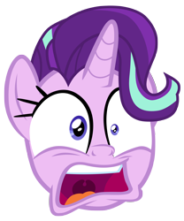 Size: 7000x8400 | Tagged: safe, artist:tardifice, starlight glimmer, pony, unicorn, g4, absurd resolution, faic, head only, open mouth, simple background, solo, transparent background, uvula, wide eyes