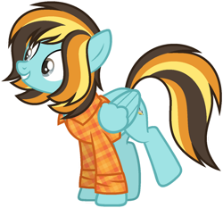 Size: 1024x955 | Tagged: safe, artist:pegasski, oc, oc only, oc:star sketcher, pegasus, pony, g4, clothes, female, mare, shirt, simple background, solo, transparent background