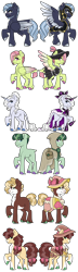 Size: 2244x7794 | Tagged: safe, artist:mourningfog, chancellor puddinghead, clover the clever, commander hurricane, princess platinum, private pansy, smart cookie, earth pony, pegasus, pony, unicorn, g4, kryptverse, story included