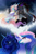 Size: 1280x1914 | Tagged: safe, artist:burgerpaws, king sombra, princess amore, princess celestia, princess luna, alicorn, pony, unicorn, g4, angry, armor, clothes, cloud, duel, ear fluff, ethereal mane, fangs, female, flowing mane, flowing tail, hoof shoes, horn, looking at each other, male, night, snow, sombra eyes, sparkles, starry mane