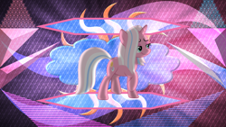 Size: 3840x2160 | Tagged: safe, artist:laszlvfx, artist:starcollider, edit, clear sky, pony, unicorn, g4, faic, female, high res, lidded eyes, mare, raised hoof, show accurate, solo, vector, wallpaper, wallpaper edit