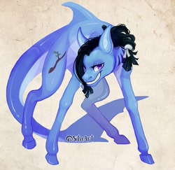 Size: 879x853 | Tagged: safe, alternate version, artist:sitaart, oc, oc only, original species, shark, shark pony, ponyfinder, commission, dungeons and dragons, pathfinder, pen and paper rpg, rpg, solo