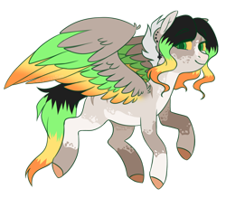 Size: 1280x1122 | Tagged: safe, artist:lynesssan, oc, oc only, pegasus, pony, colored wings, female, mare, multicolored wings, simple background, solo, transparent background, wings