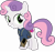 Size: 3214x3000 | Tagged: safe, artist:dashiesparkle, artist:php170, sweetie belle, pony, unicorn, fallout equestria, g4, clothes, cute, cutie mark, diasweetes, fallout, female, filly, high res, jumpsuit, looking back, pipboy, simple background, smiling, solo, the cmc's cutie marks, transparent background, vault suit, vector