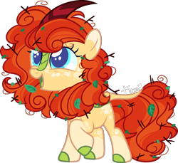 Size: 1471x1350 | Tagged: safe, artist:kurosawakuro, oc, oc only, kirin, base used, female, filly, interspecies offspring, offspring, parent:autumn blaze, parent:sunburst, simple background, solo, transparent background