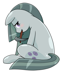 Size: 640x740 | Tagged: safe, artist:batipin, marble pie, earth pony, pony, mouth hold, pickaxe, simple background, solo, transparent background