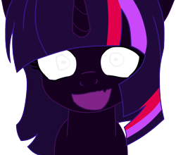 Size: 1312x1152 | Tagged: safe, artist:tcgamebot, twilight sparkle, pony, unicorn, g4, corrupted, female, looking at you, nightmare twilight, nightmarified, possessed, simple background, solo, transparent background, unicorn twilight