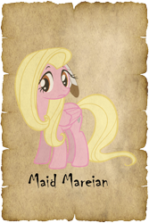 Size: 1000x1500 | Tagged: safe, alternate version, artist:malte279, oc, oc:maid mareian, tails of equestria, lore, parchment, pen and paper rpg, recolor, robin hood