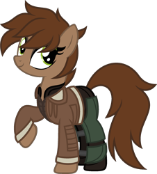 Size: 1632x1809 | Tagged: safe, artist:pegasski, oc, oc only, oc:cali ajax, earth pony, pony, g4, clothes, female, jacket, mare, simple background, solo, transparent background