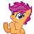 Size: 50x50 | Tagged: safe, artist:taritoons, edit, editor:vixsfixs, scootaloo, pegasus, pony, g4, adult, animated, base used, clapping, clapping ponies, female, folded wings, gif, gif for breezies, mare, older, picture for breezies, pixel art, solo, sprite, wings