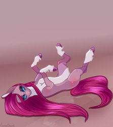Size: 3784x4239 | Tagged: safe, artist:luna dave, pinkie pie, earth pony, pony, g4, belly, colored hooves, concave belly, countershading, female, long mane, mare, pale belly, pinkamena diane pie, realistic anatomy, realistic horse legs, solo
