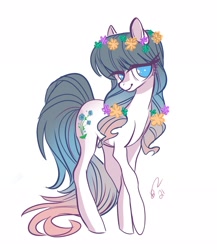 Size: 2062x2375 | Tagged: safe, artist:opalacorn, oc, oc only, earth pony, pony, flower, flower in hair, high res, looking at you, solo