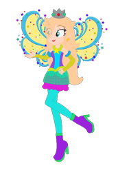 Size: 474x676 | Tagged: safe, artist:selenaede, artist:user15432, fairy, human, equestria girls, g4, barely eqg related, base used, base:selenaede, blue dress, blue wings, boots, clothes, cosmix, crossover, crown, dress, ear piercing, earring, equestria girls style, equestria girls-ified, fairy princess, fairy wings, fairyized, fingerless gloves, gloves, hand on hip, high heel boots, high heels, jewelry, piercing, princess rosalina, purple shoes, regalia, rosalina, shoes, simple background, solo, sparkly wings, stars, super mario bros., transparent background, wings, winx, winx club, winxified