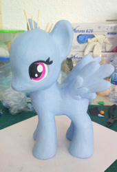 Size: 1001x1473 | Tagged: safe, artist:inspiranimation, rainbow dash, pegasus, pony, g4.5, my little pony: stop motion short, behind the scenes, clay, irl, photo