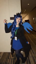 Size: 720x1280 | Tagged: safe, princess luna, human, g4, clothes, cosplay, costume, everfree northwest, everfree northwest 2017, irl, irl human, photo