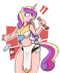 Size: 2123x2602 | Tagged: safe, artist:wild-thunder06, princess cadance, princess flurry heart, alicorn, anthro, g4, duo, duo female, exclamation point, eyes closed, female, high res, hug, human coloration, loincloth, open mouth, scroll