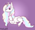 Size: 2000x1778 | Tagged: safe, artist:misskanabelle, oc, oc only, oc:cadenza, pony, unicorn, chest fluff, female, gradient background, horn, lying down, mare, prone, signature, smiling, solo, unicorn oc, unshorn fetlocks