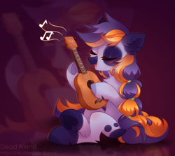 Size: 3628x3236 | Tagged: safe, artist:dedfriend, oc, oc only, earth pony, pony, earth pony oc, high res, musical instrument, solo, zoom layer