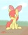 Size: 1530x1936 | Tagged: safe, artist:noupu, apple bloom, earth pony, pony, g4, ants, apple, female, filly, food, solo