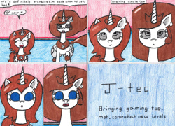 Size: 1280x921 | Tagged: safe, artist:eternaljonathan, princess celestia, princess luna, alicorn, pony, comic:first three back, g4, comic, traditional art