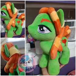 Size: 2048x2048 | Tagged: safe, artist:plushiesshy, tree hugger, g4, headband, high res, irl, photo, plushie, spanish, watermark