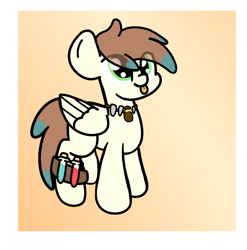 Size: 1052x1064 | Tagged: safe, artist:two2sleepy, oc, oc only, pegasus, pony, :p, chibi, cute, solo, tongue out