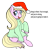 Size: 671x671 | Tagged: safe, artist:grodiechan, oc, oc only, oc:chuckles, earth pony, pony, christmas, clothes, dialogue, hat, holiday, looking at you, positive ponies, santa hat, smiling, solo, sweater, truth