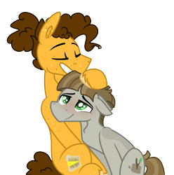 Size: 1437x1447 | Tagged: safe, artist:fcrestnymph, cheese sandwich, mudbriar, earth pony, pony, g4, base used, cheesebriar, gay, male, shipping, simple background, stallion, transparent background