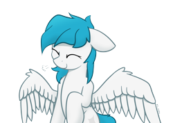 Size: 2400x1700 | Tagged: safe, artist:zylgchs, oc, oc only, oc:cynosura, pegasus, pony, simple background, smiling, solo, transparent background