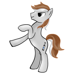 Size: 580x580 | Tagged: safe, artist:starccec, oc, oc:斑仔, earth pony, pony, male, rearing, simple background, stallion, white background