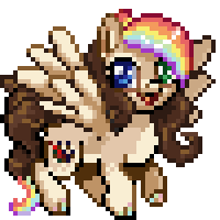 Size: 200x200 | Tagged: safe, artist:avui, oc, oc only, pegasus, pony, animated, flying, icon, pixel art, solo