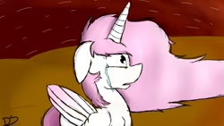 Size: 1200x675 | Tagged: safe, artist:dark shadow, princess celestia, alicorn, pony, g4, crying, pink-mane celestia, solo