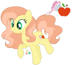Size: 2800x2500 | Tagged: safe, artist:magicuniclaws, oc, oc only, earth pony, pony, earth pony oc, female, high res, mare, offspring, parent:braeburn, parent:fluttershy, parents:braeshy, simple background, solo, transparent background