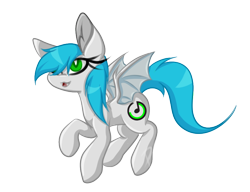 Size: 822x631 | Tagged: safe, artist:paint star, oc, oc:sister note, bat pony, flying, smiling