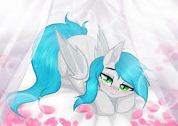 Size: 3465x2454 | Tagged: safe, artist:kim0508, derpibooru exclusive, oc, oc:sister note, bat pony, bedroom eyes, commission, high res, ych result