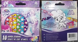 Size: 3314x1784 | Tagged: safe, pinkie pie, earth pony, pony, g4.5, my little pony: pony life, official, crayon, merchandise, photo, solo