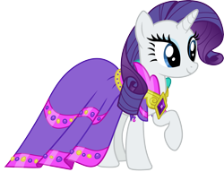 Size: 3913x3000 | Tagged: safe, artist:cloudy glow, rarity, pony, unicorn, g4, keep calm and flutter on, clothes, dress, element of generosity, female, high res, mare, simple background, solo, transparent background, vector