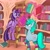 Size: 2048x2048 | Tagged: safe, artist:pfeffaroo, twilight sparkle, oc, alicorn, pony, unicorn, g4, book, clothes, duo, female, golden oaks library, high res, horn, ladder, levitation, magic, male, mare, socks, stallion, striped socks, telekinesis, twilight sparkle (alicorn), unicorn oc