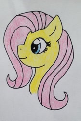 Size: 1350x2003 | Tagged: safe, artist:dragonpriness, fluttershy, pegasus, pony, g4, female, solo, traditional art