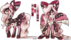 Size: 1280x726 | Tagged: safe, artist:velnyx, oc, oc only, oc:kirsche torte, pegasus, pony, female, mare, reference sheet, simple background, solo, transparent background