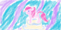 Size: 2048x1031 | Tagged: safe, artist:phoenixacezero, pinkie pie, earth pony, pony, g4, cake, digital art, food, solo
